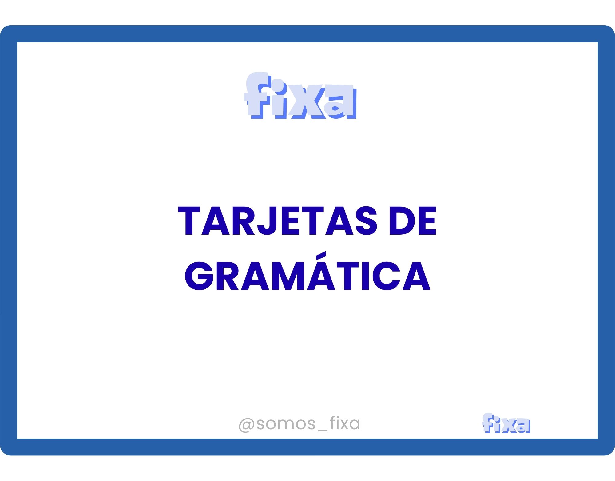 Tarjetas de gramáticas